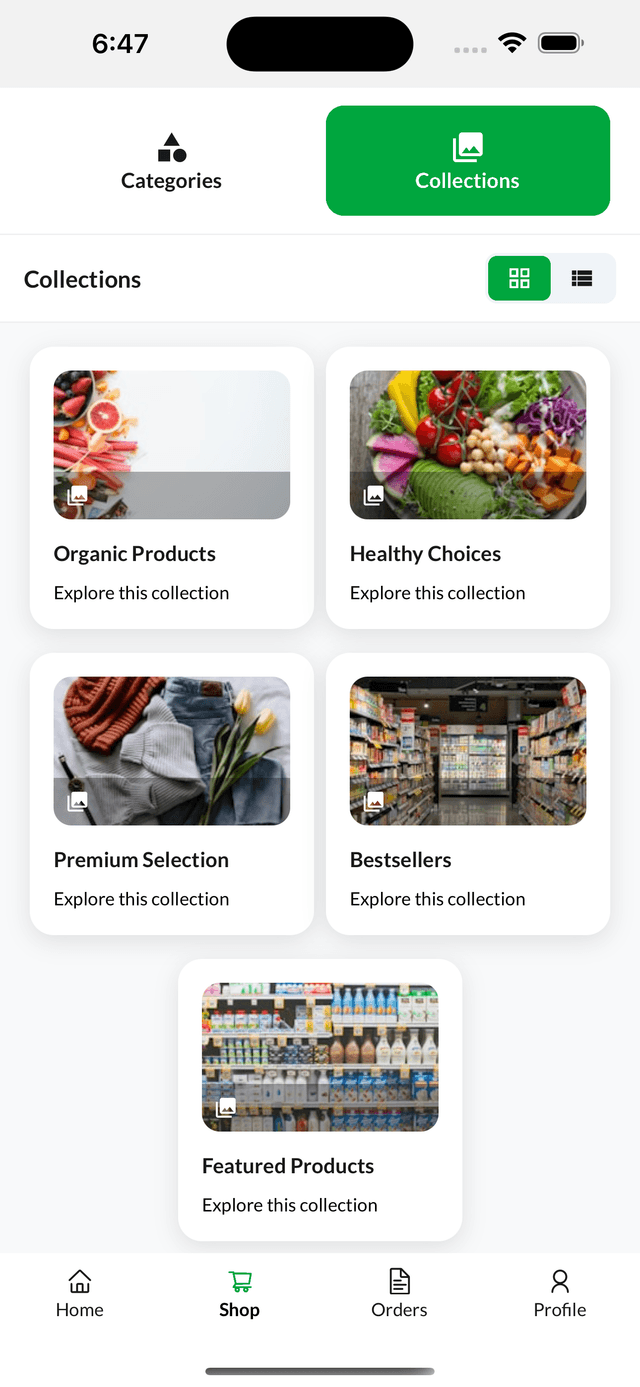 Grocery App - Screen