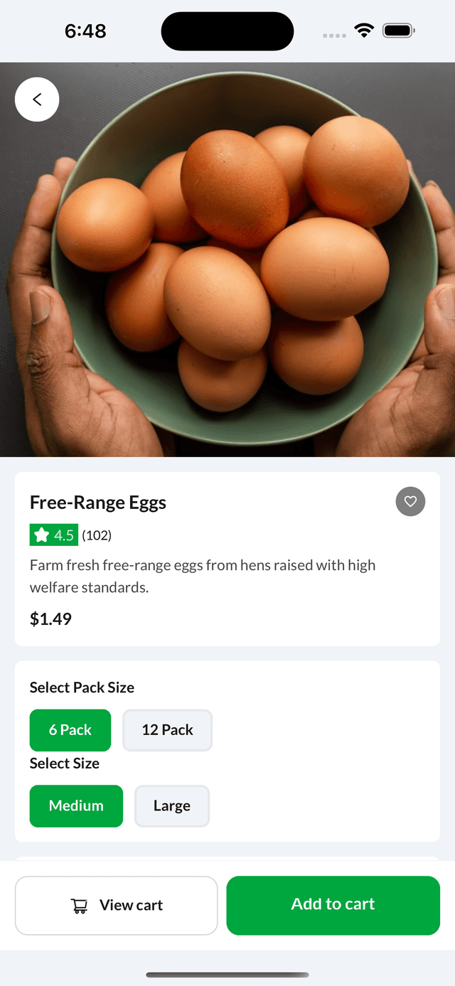 Grocery App - Screen