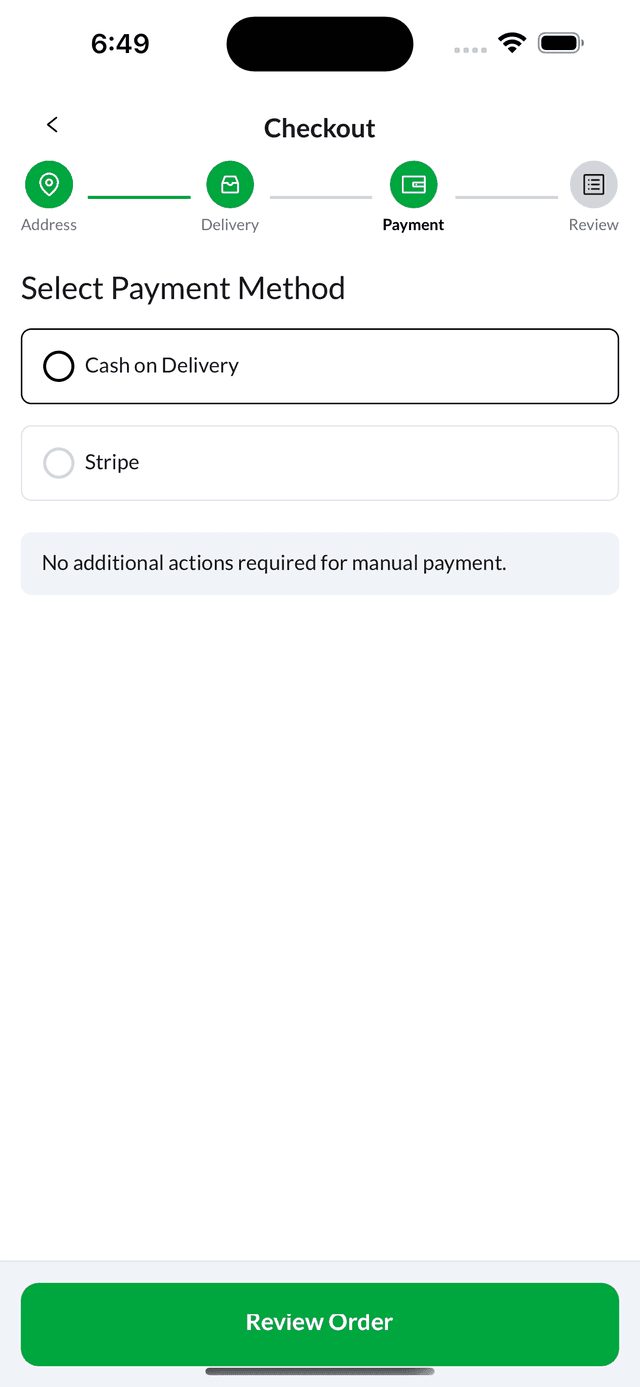Grocery App - Screen