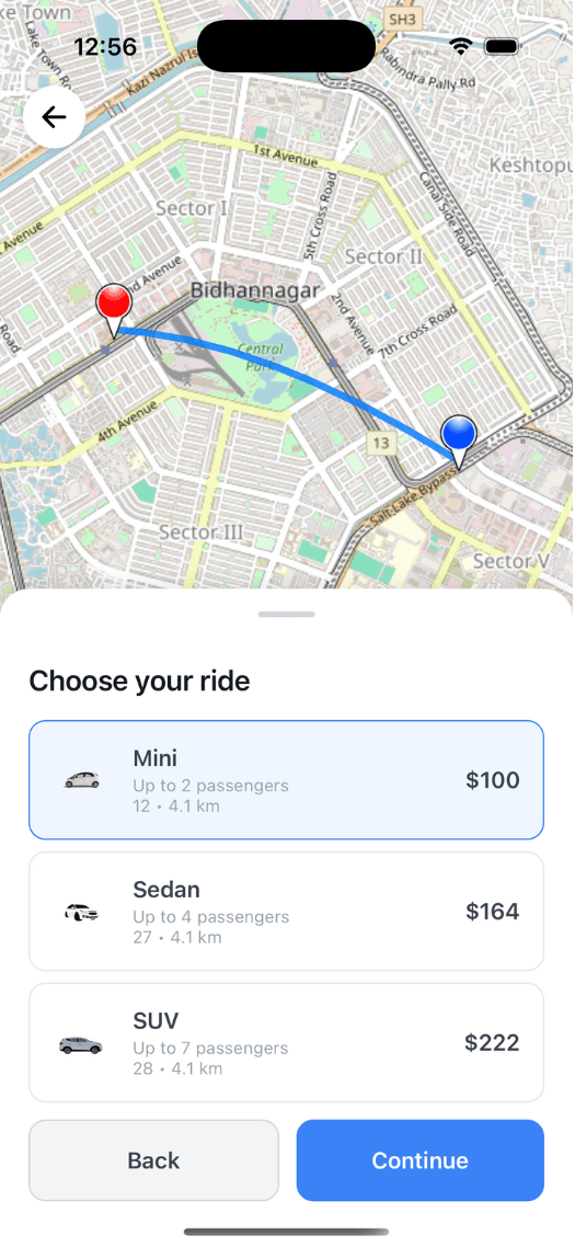 Taxi App - Address