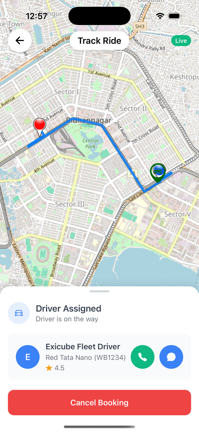 Taxi App - Search Driver