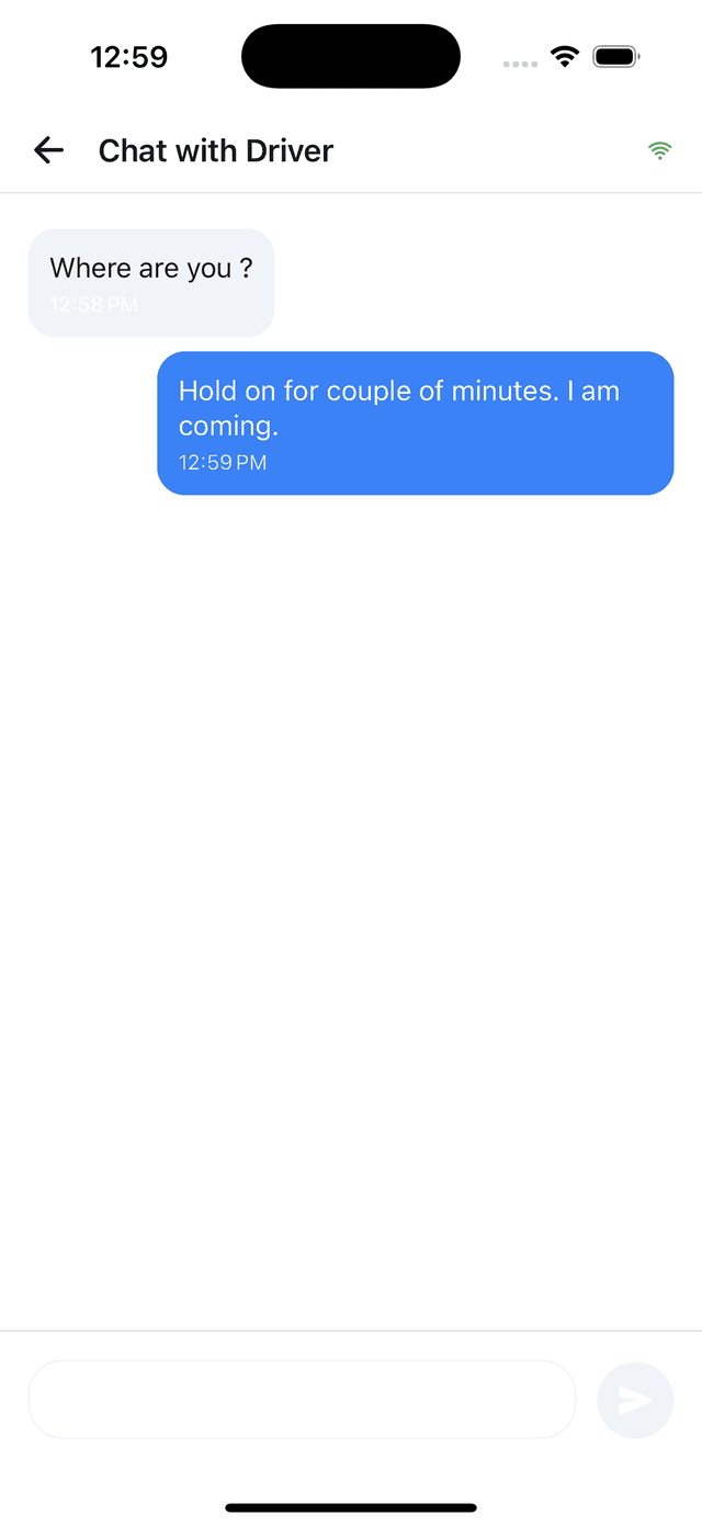 Taxi App - Chat